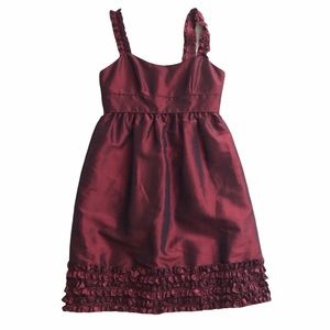 EUC London Times Red Taffeta Style Formal Dress